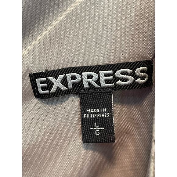 Express Brown Metallic Snakeskin Print Cocktail Dress size Large - Picture 11 of 12